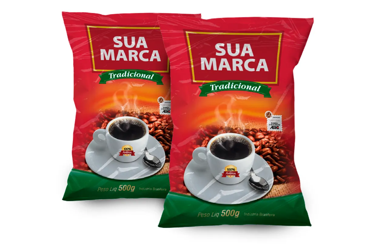 Embalagens de café impressas em flexografia